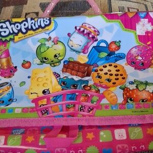 Shopkins Pink Character Tote Bag with Colorful Prints